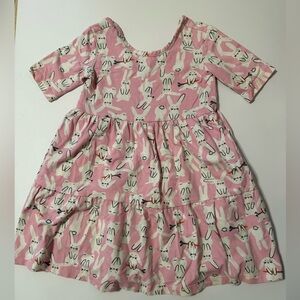 Hanna Andersson Pink Bunny Pattern Dress